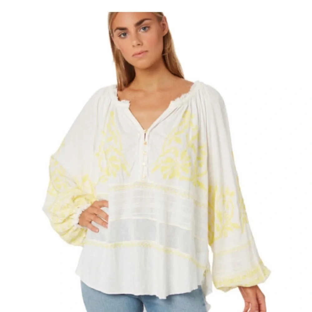 FP Embroidered Boho Top